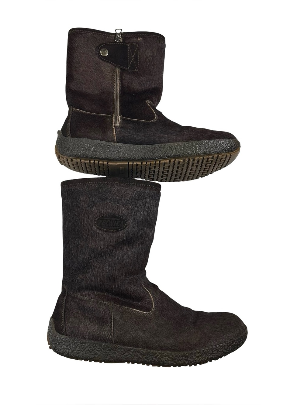 Vtg Tecnica Skandia Fur Boots Men 11 Women 12 Made In Italy Apres Ski Winter 45